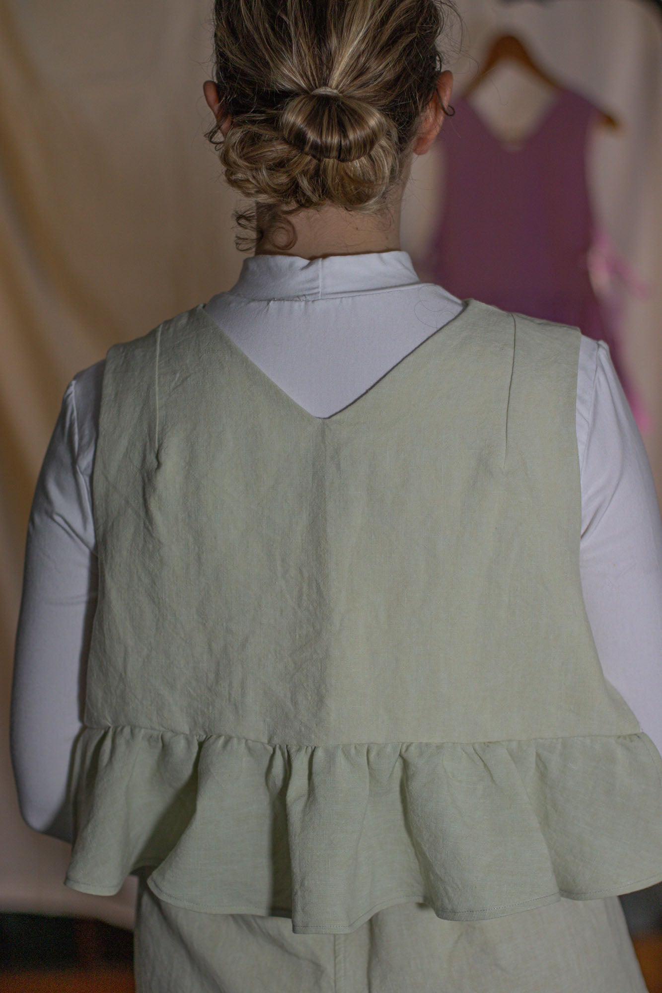 Handmade V-Neck Peplum Vest