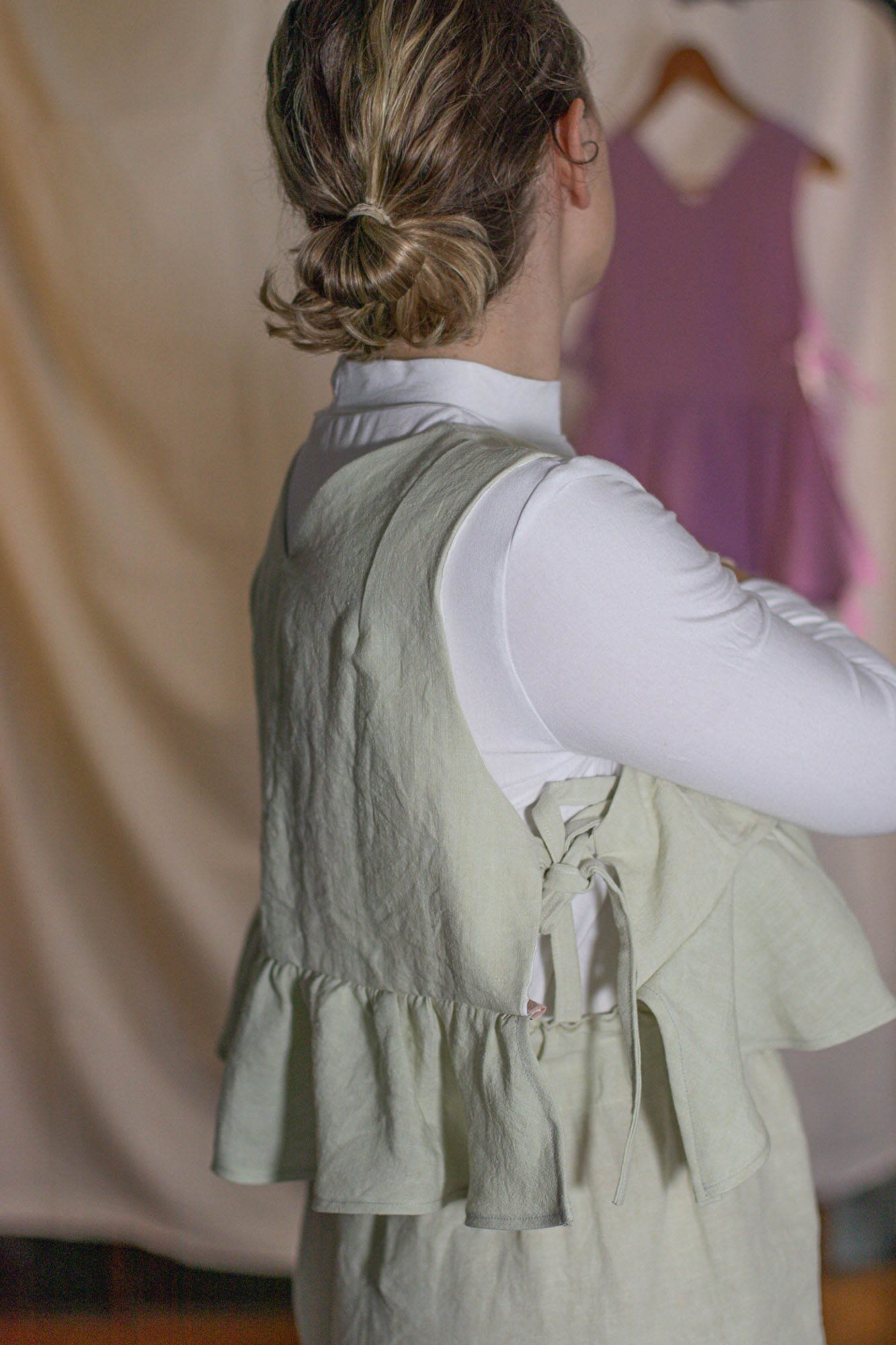 Handmade V-Neck Peplum Vest