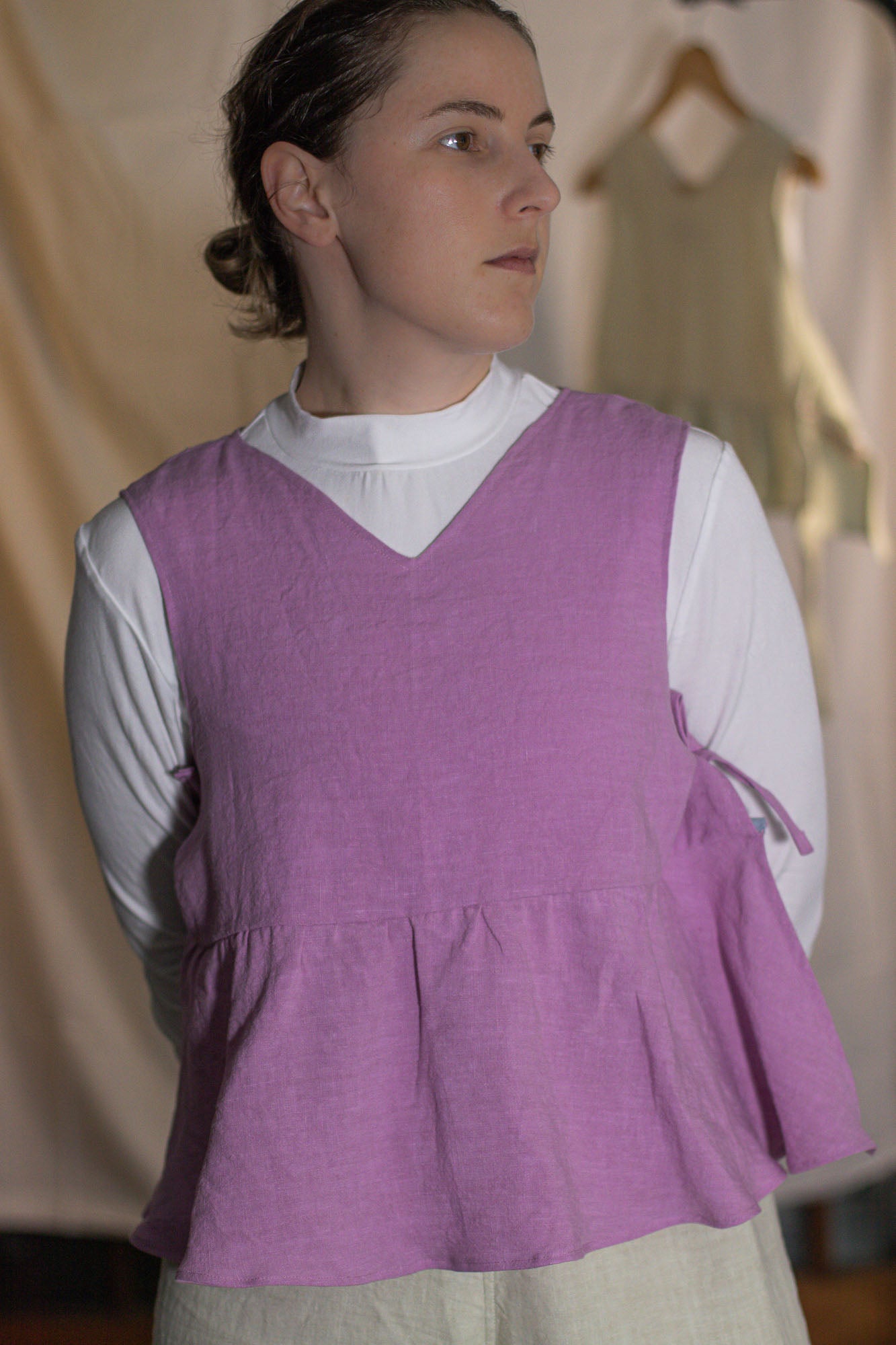Handmade V-Neck Peplum Vest