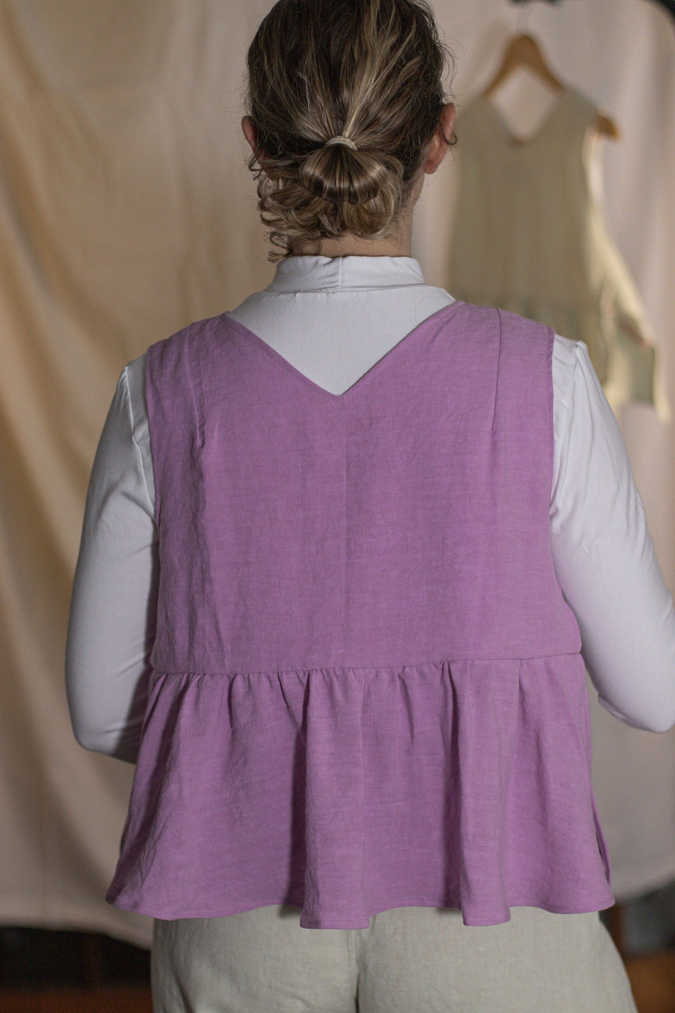 Handmade V-Neck Peplum Vest