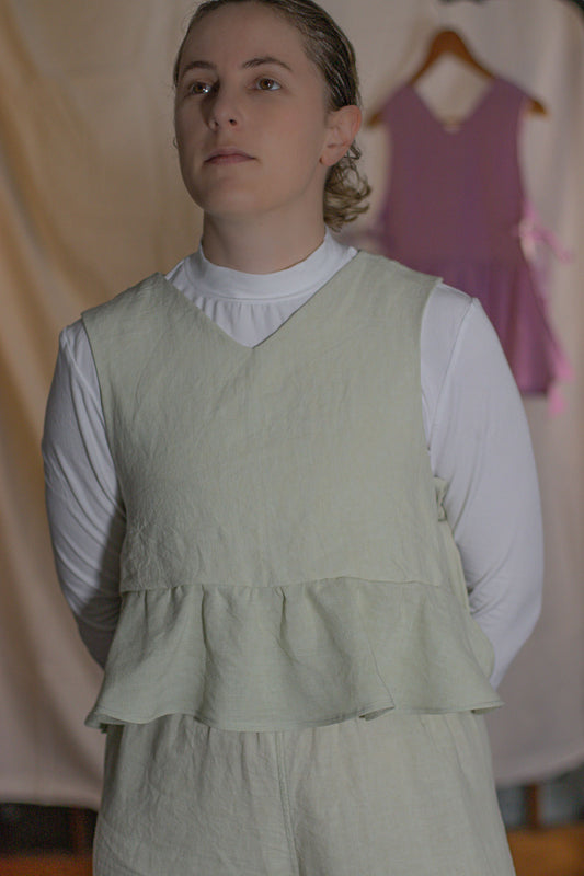 Handmade V-Neck Peplum Vest